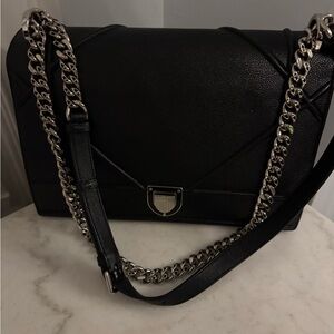 Excellent condition Dior Diorama Black Leather